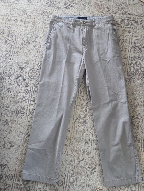 Tommy Hilfiger Other - VTG Tommy Hilfiger Pants Mens 33 Gray 100% Cotton Khakis Chinos Flat Front 33x32